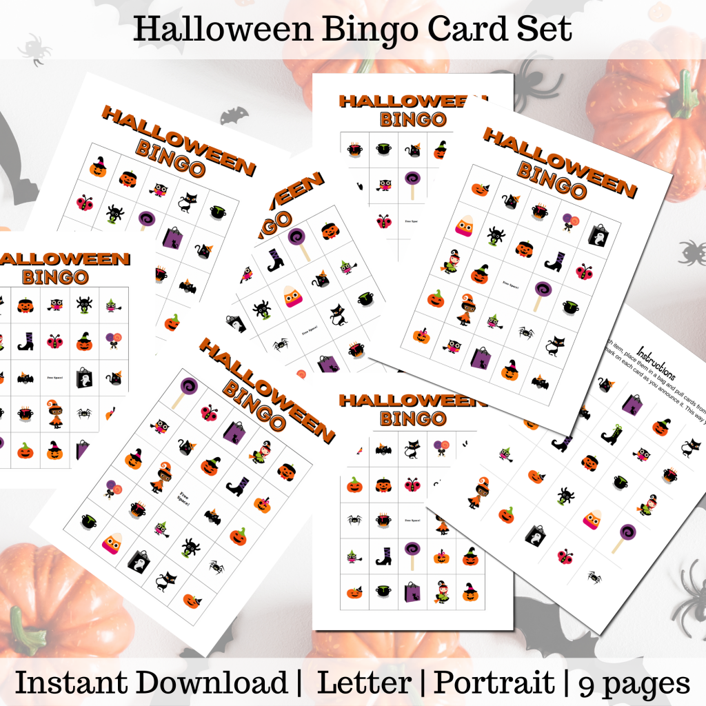 Printable Halloween Bingo Set - Midwest Modern Momma