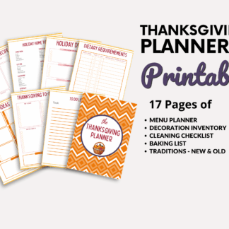 Thanksgiving Planner: 17+ Page Printable Planner